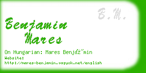 benjamin mares business card